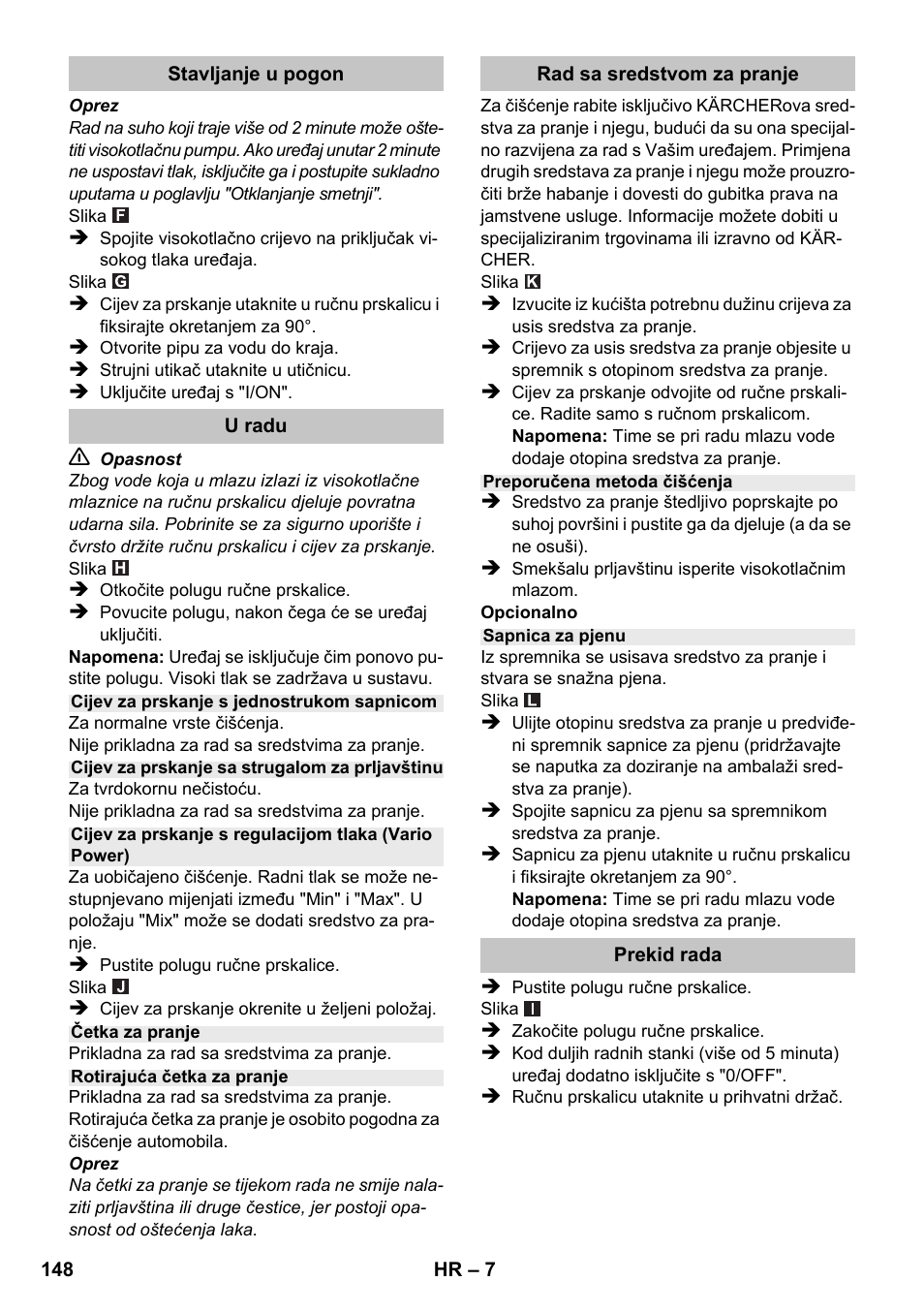 Karcher K 2 Car User Manual | Page 148 / 196