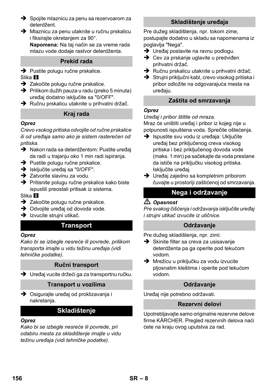 Karcher K 2 Car User Manual | Page 156 / 196