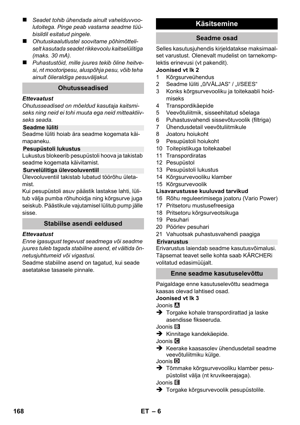 Karcher K 2 Car User Manual | Page 168 / 196