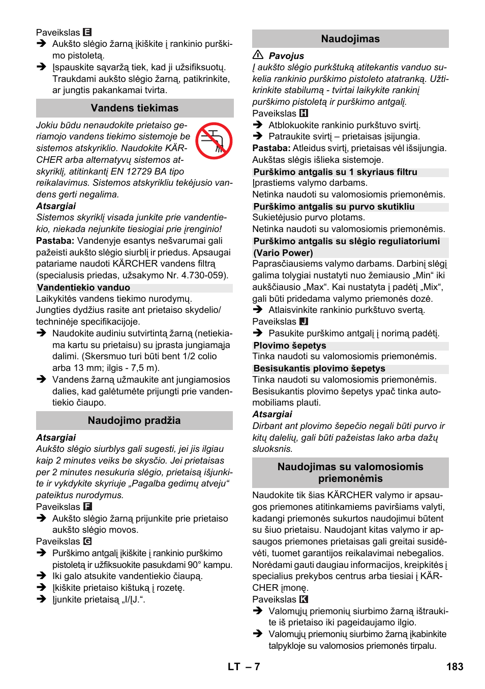 Karcher K 2 Car User Manual | Page 183 / 196