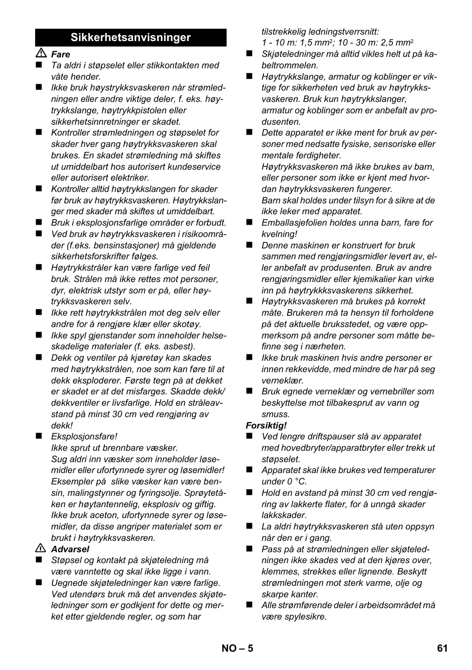 Karcher K 2 Car User Manual | Page 61 / 196