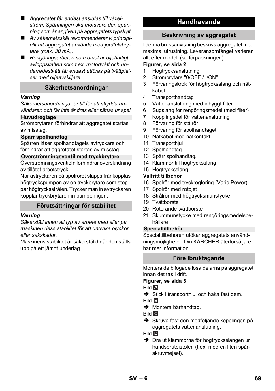 Karcher K 2 Car User Manual | Page 69 / 196