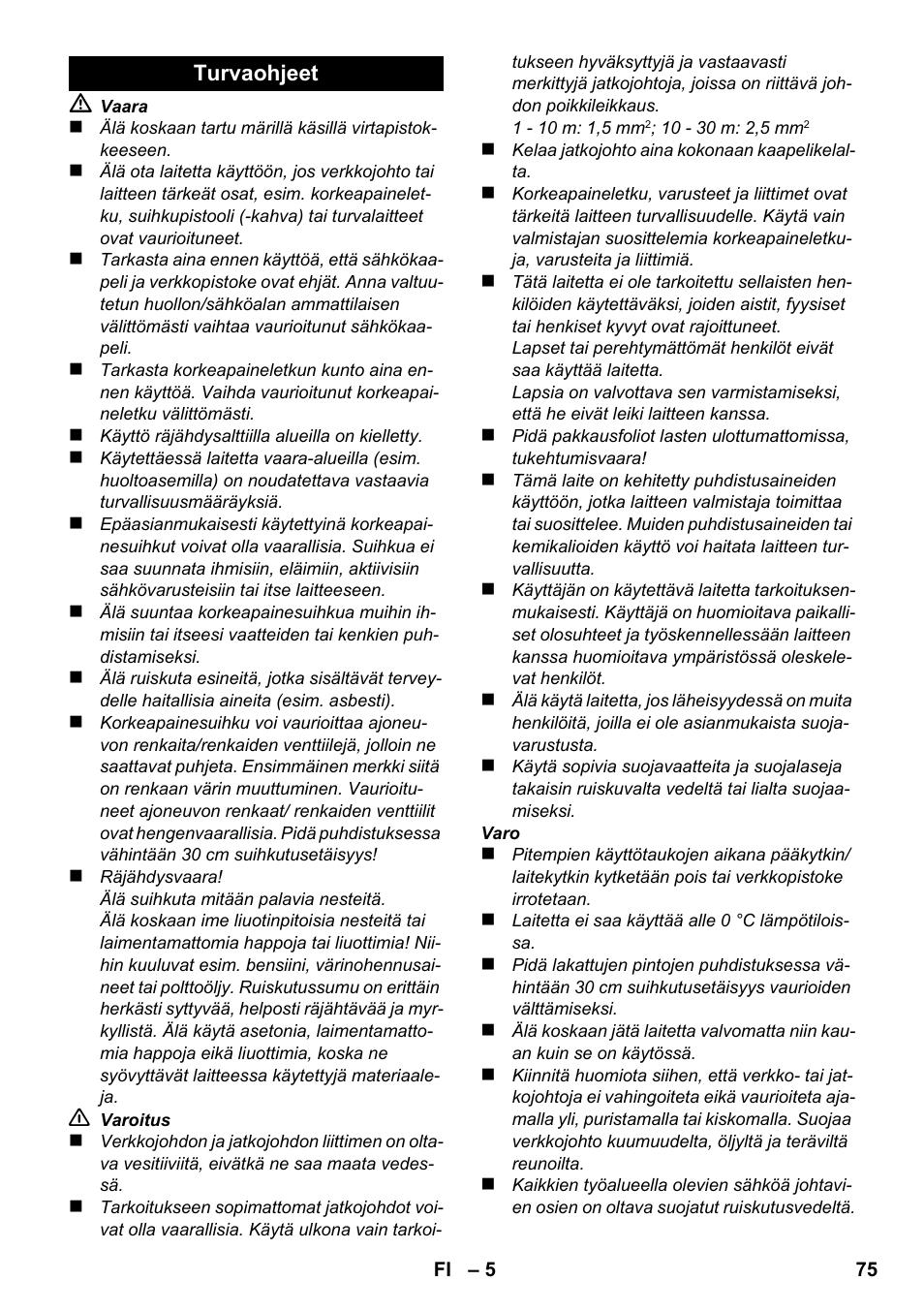 Karcher K 2 Car User Manual | Page 75 / 196