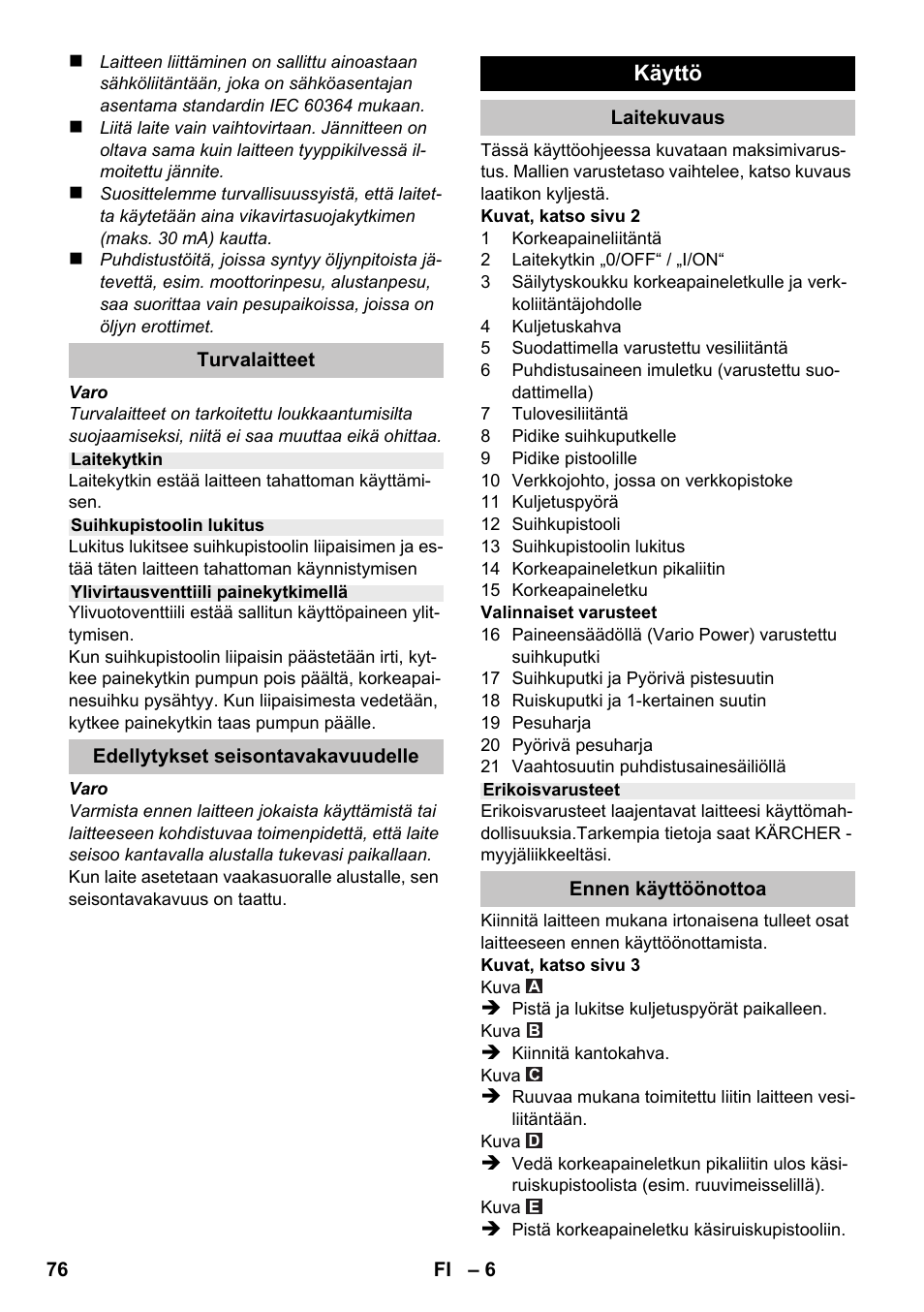 Karcher K 2 Car User Manual | Page 76 / 196