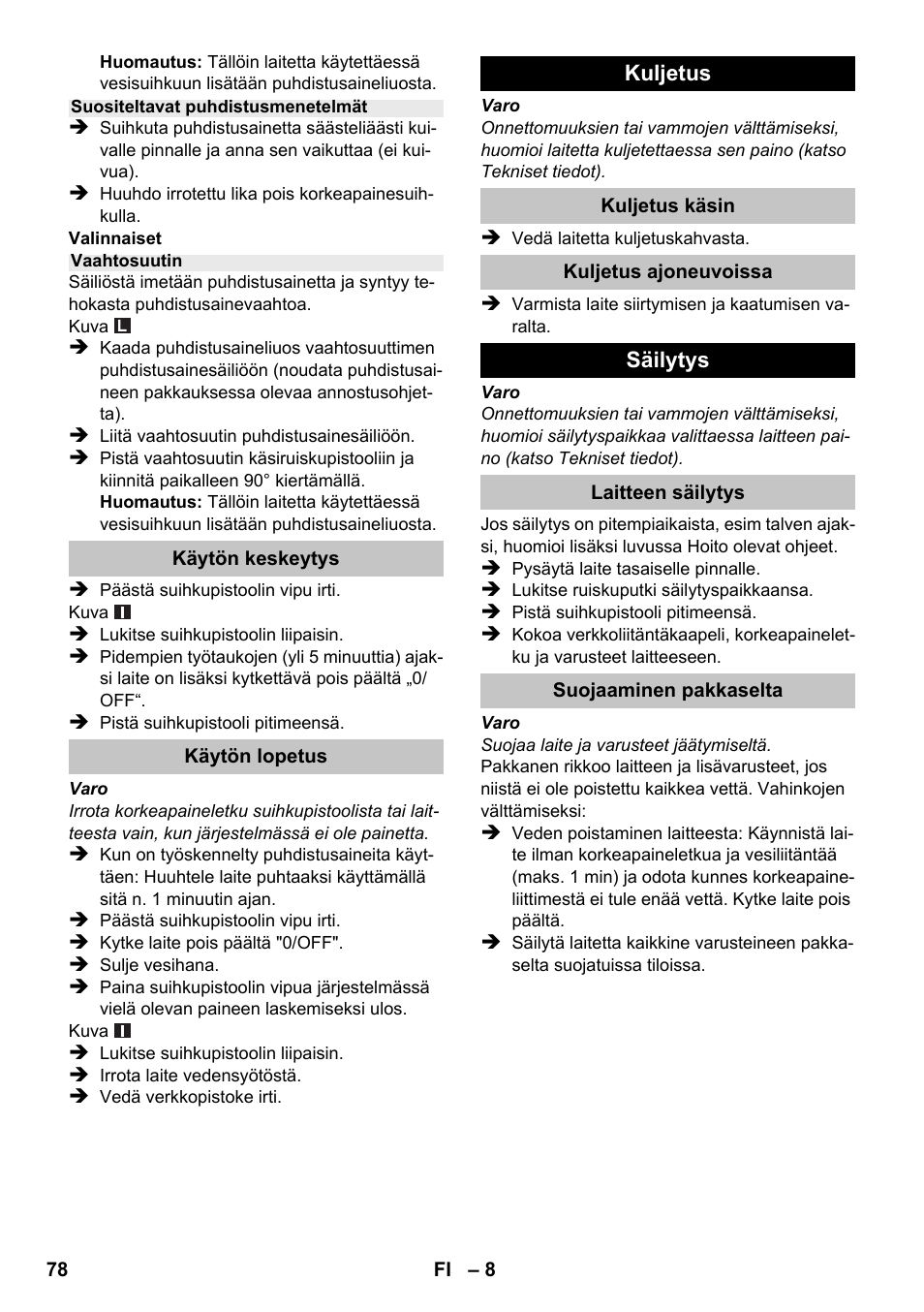 Karcher K 2 Car User Manual | Page 78 / 196