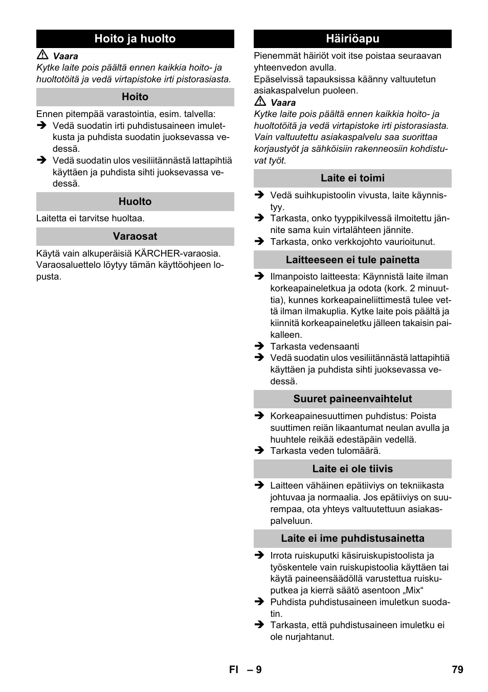 Karcher K 2 Car User Manual | Page 79 / 196