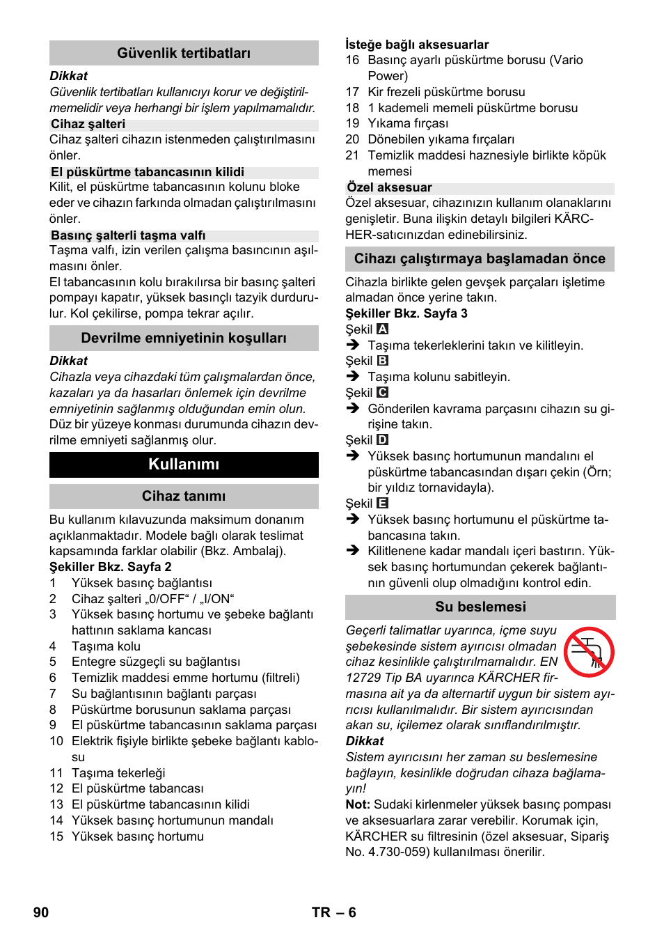 Kullanımı | Karcher K 2 Car User Manual | Page 90 / 196