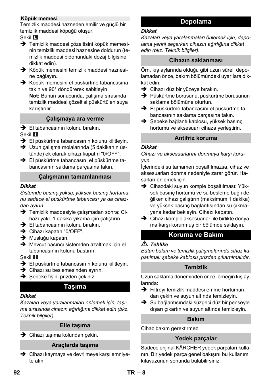 Karcher K 2 Car User Manual | Page 92 / 196