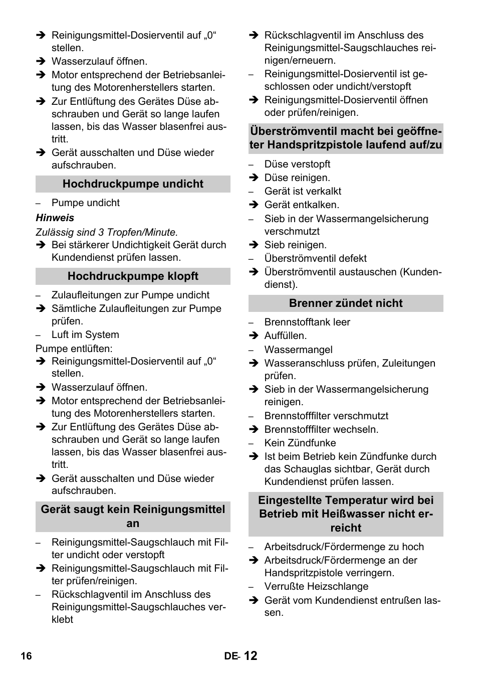 Karcher HDS 1000 De User Manual | Page 16 / 428