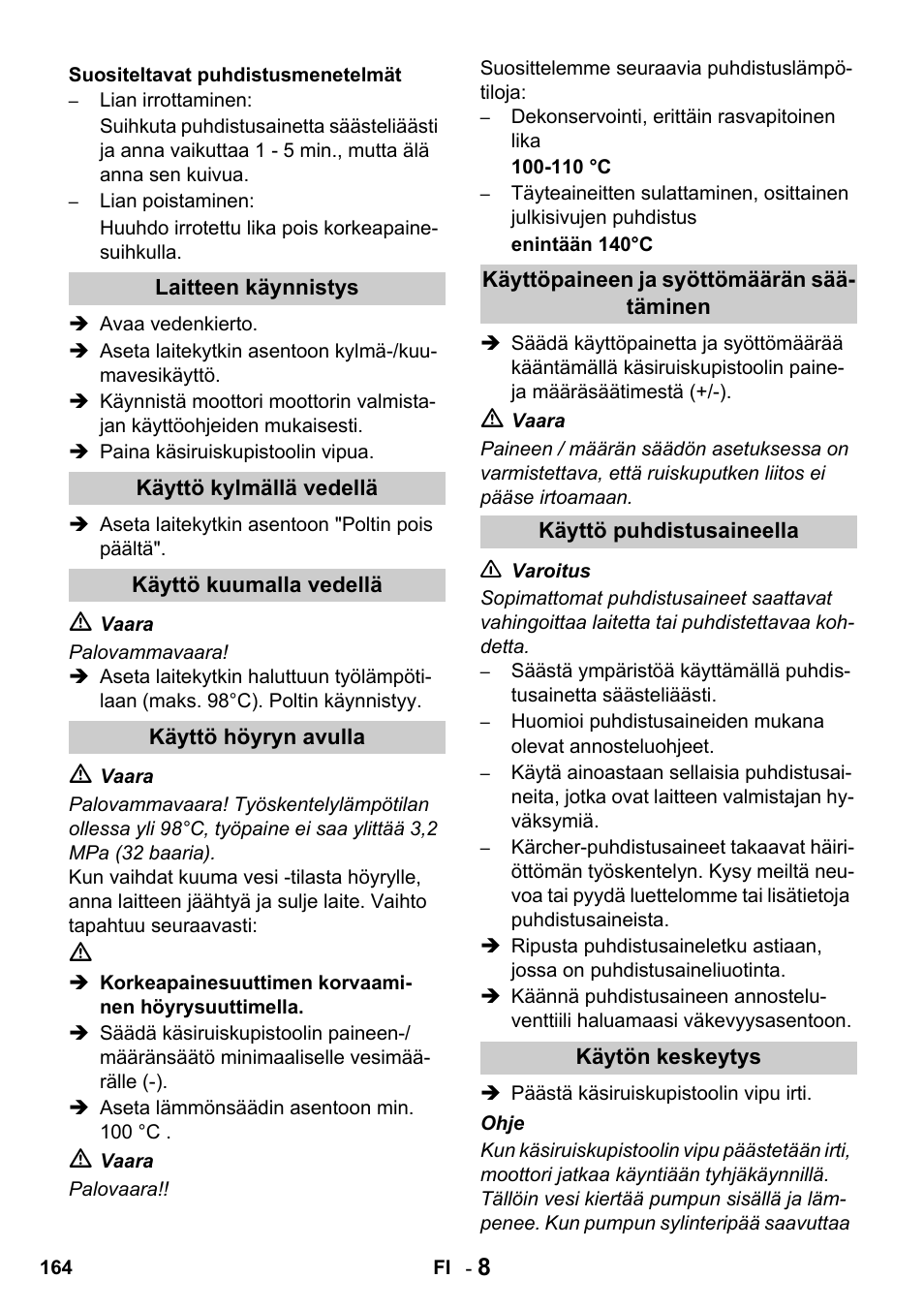 Karcher HDS 1000 De User Manual | Page 164 / 428