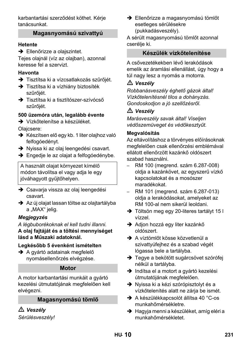 Karcher HDS 1000 De User Manual | Page 231 / 428