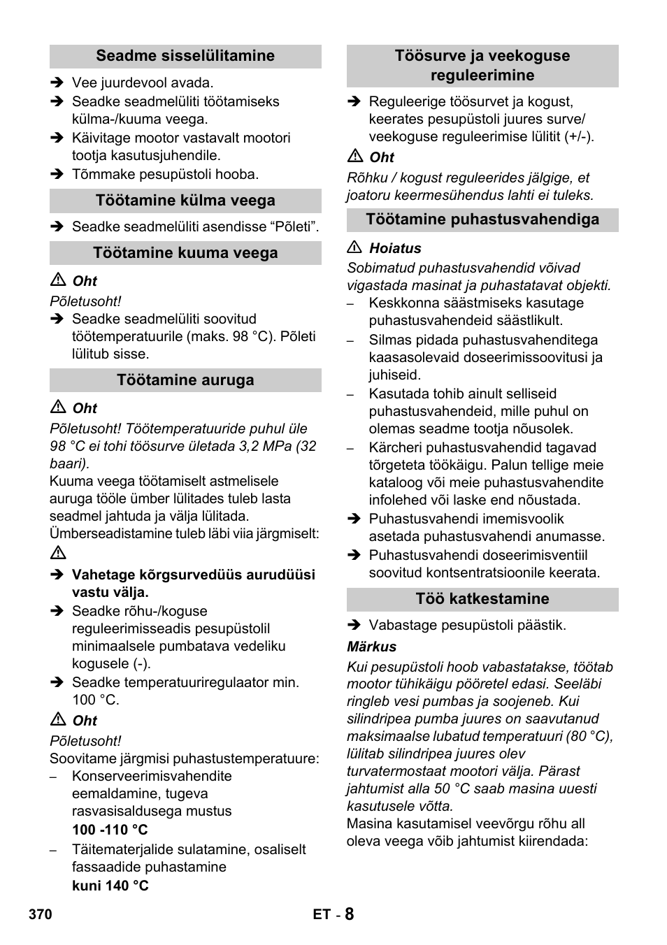 Karcher HDS 1000 De User Manual | Page 370 / 428