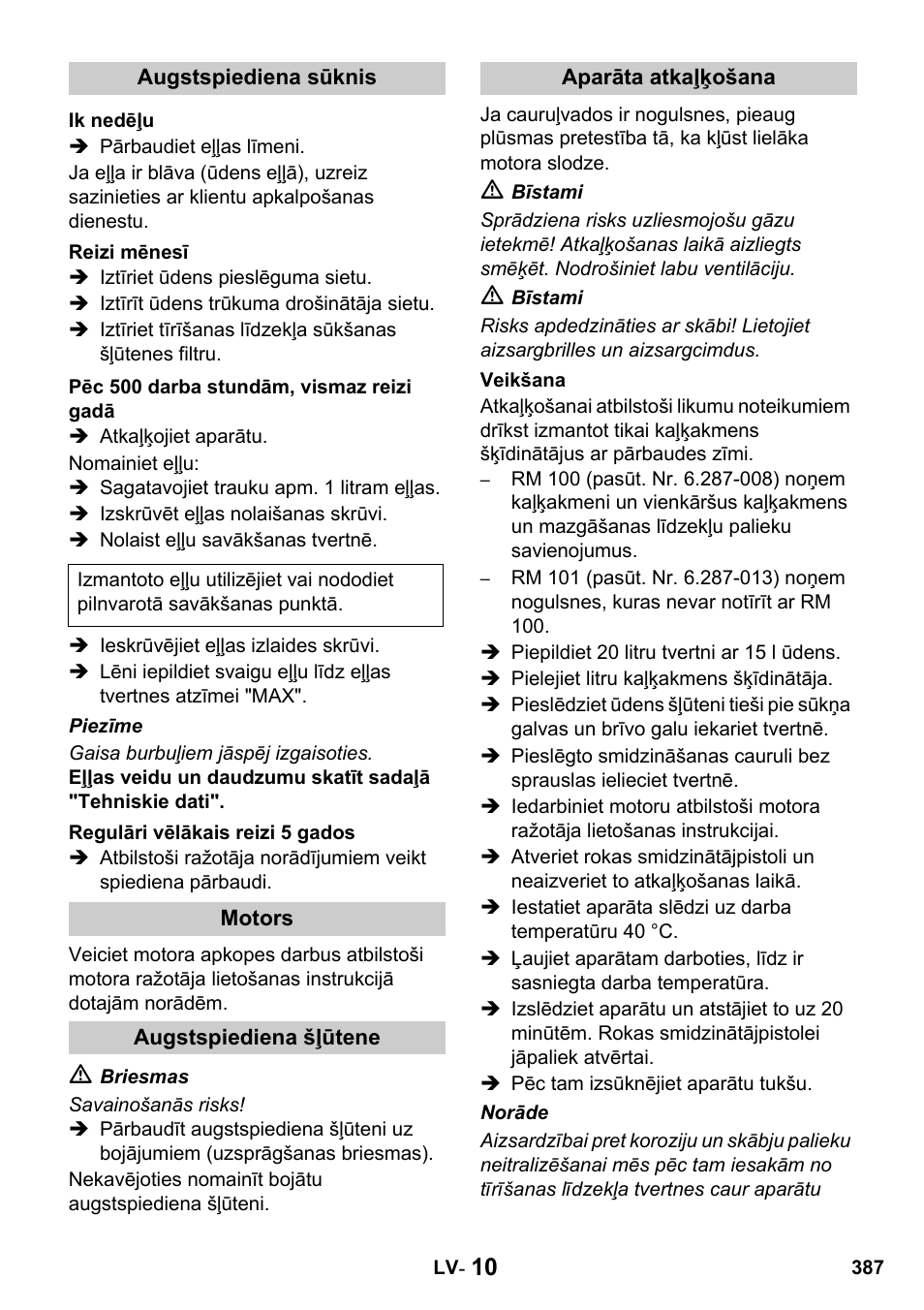 Karcher HDS 1000 De User Manual | Page 387 / 428