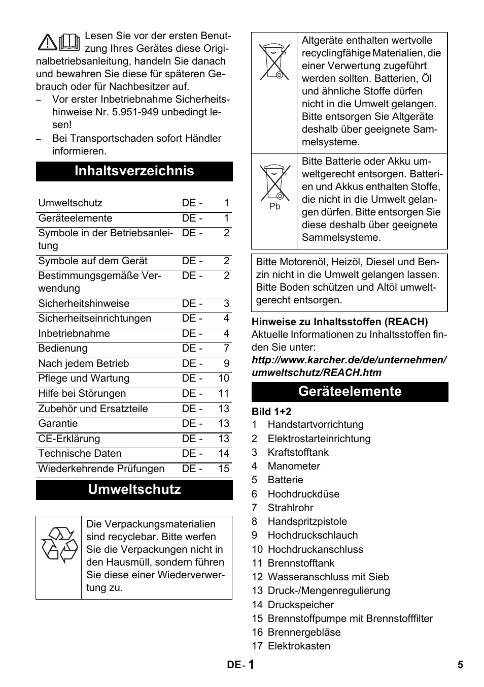 Karcher HDS 1000 De User Manual | Page 5 / 428