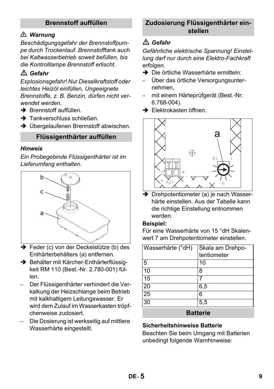 Karcher HDS 1000 De User Manual | Page 9 / 428