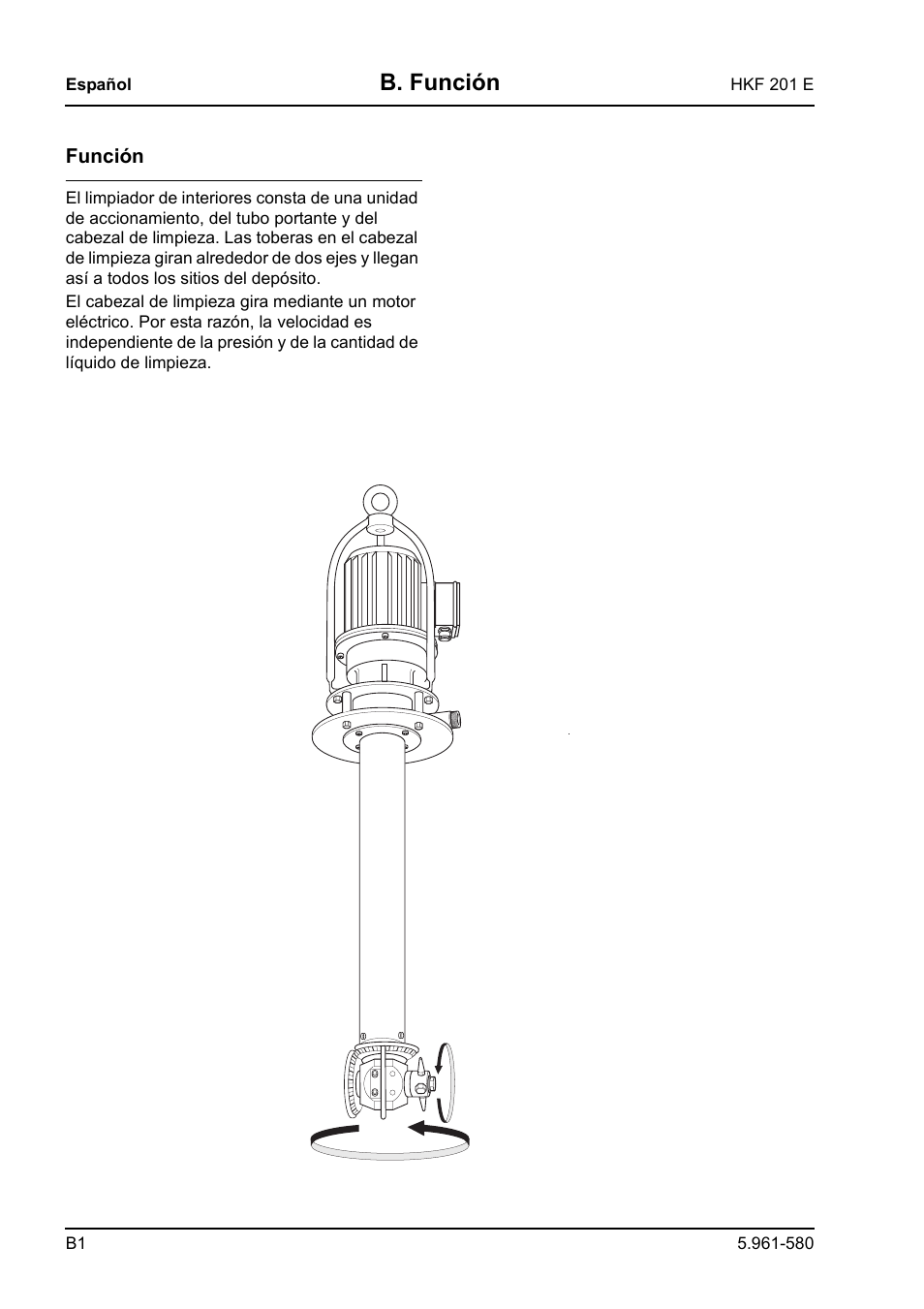 B. función | Karcher HKF 201 E User Manual | Page 106 / 160