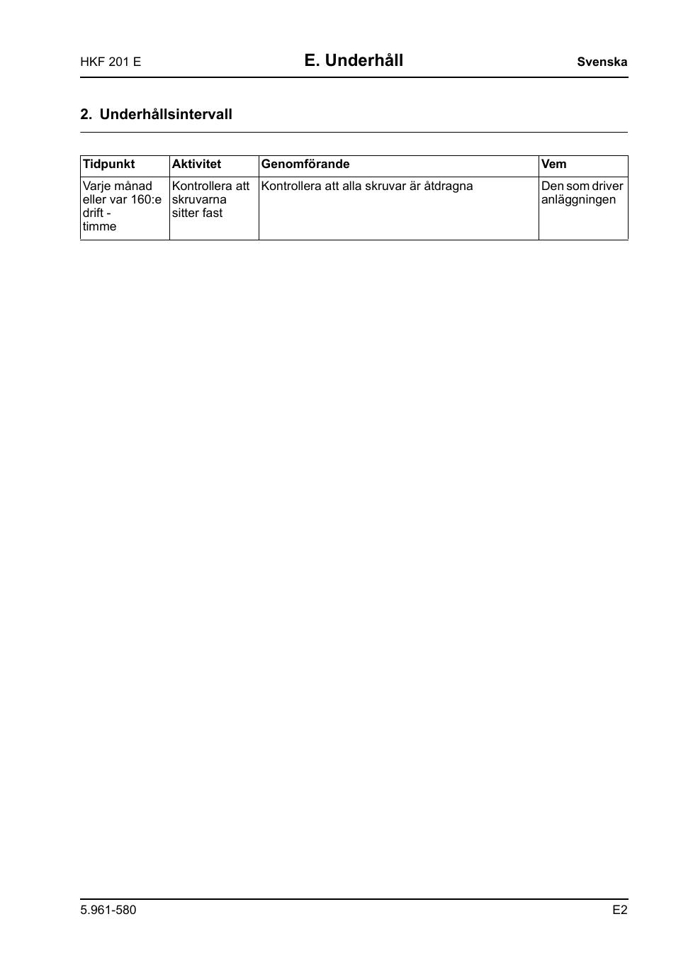 E. underhåll | Karcher HKF 201 E User Manual | Page 135 / 160