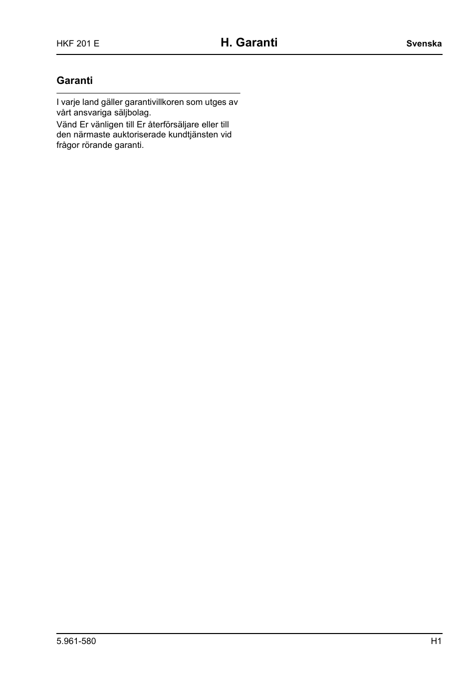 H. garanti | Karcher HKF 201 E User Manual | Page 139 / 160