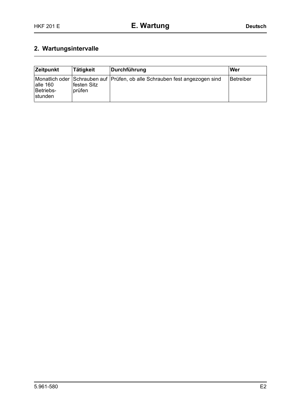 E. wartung | Karcher HKF 201 E User Manual | Page 15 / 160