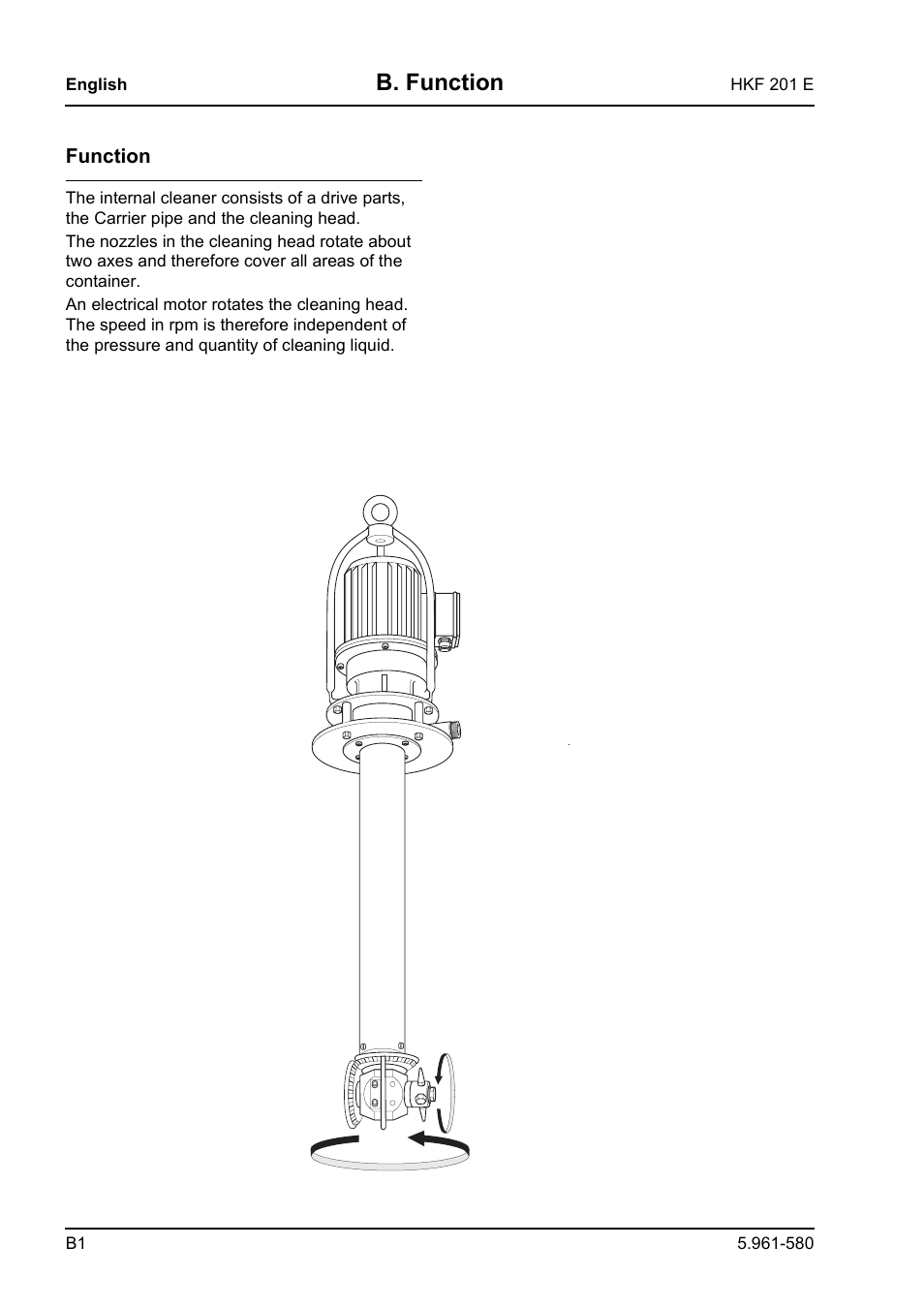 B. function | Karcher HKF 201 E User Manual | Page 26 / 160
