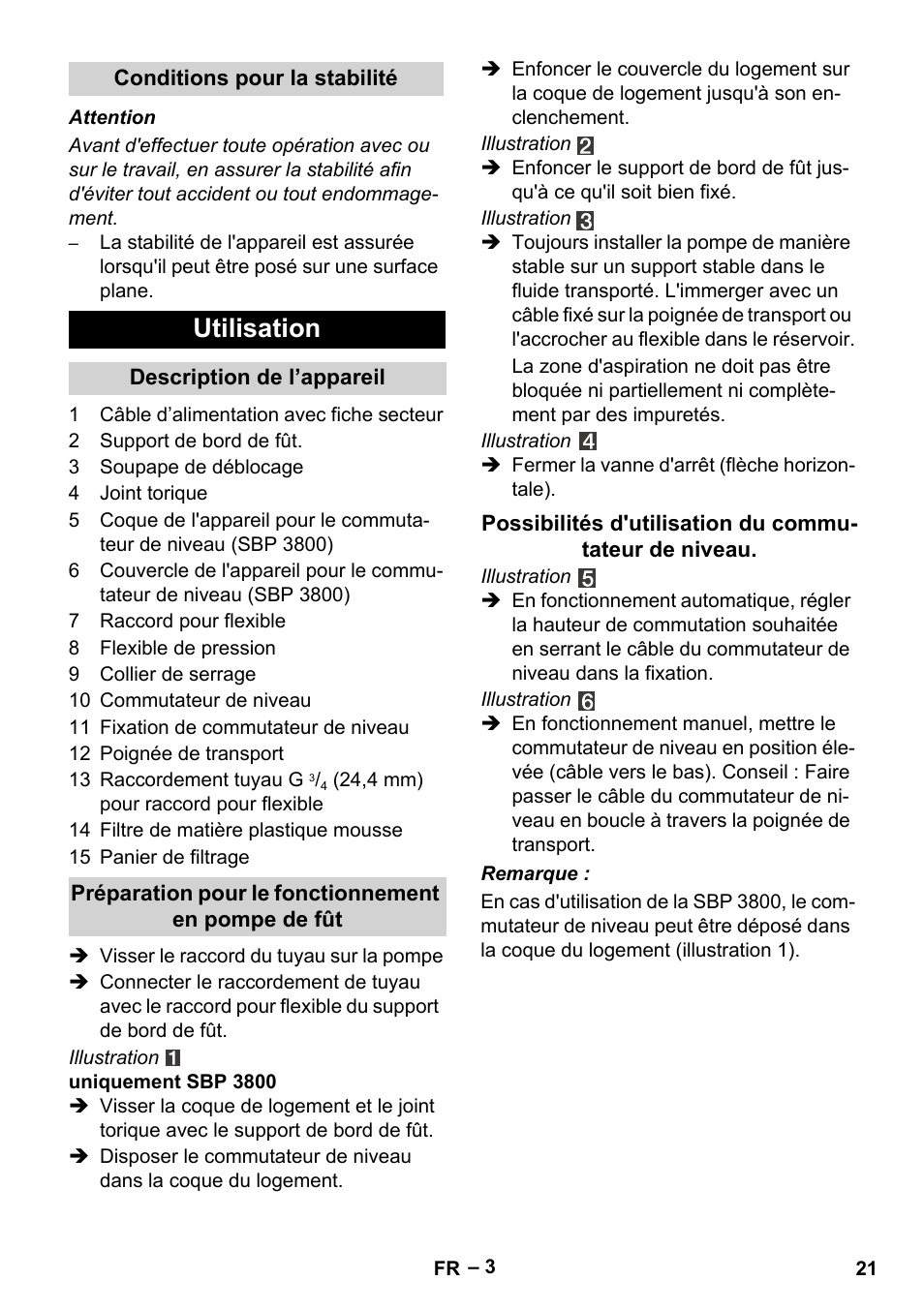 Utilisation | Karcher BP 1 Barrel Set User Manual | Page 21 / 68