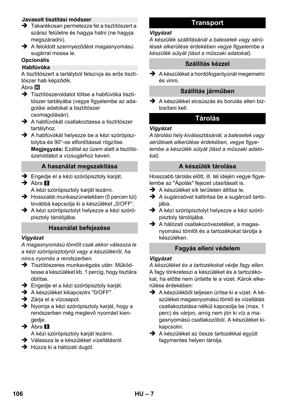 Karcher K 2 Compact Car User Manual | Page 106 / 196