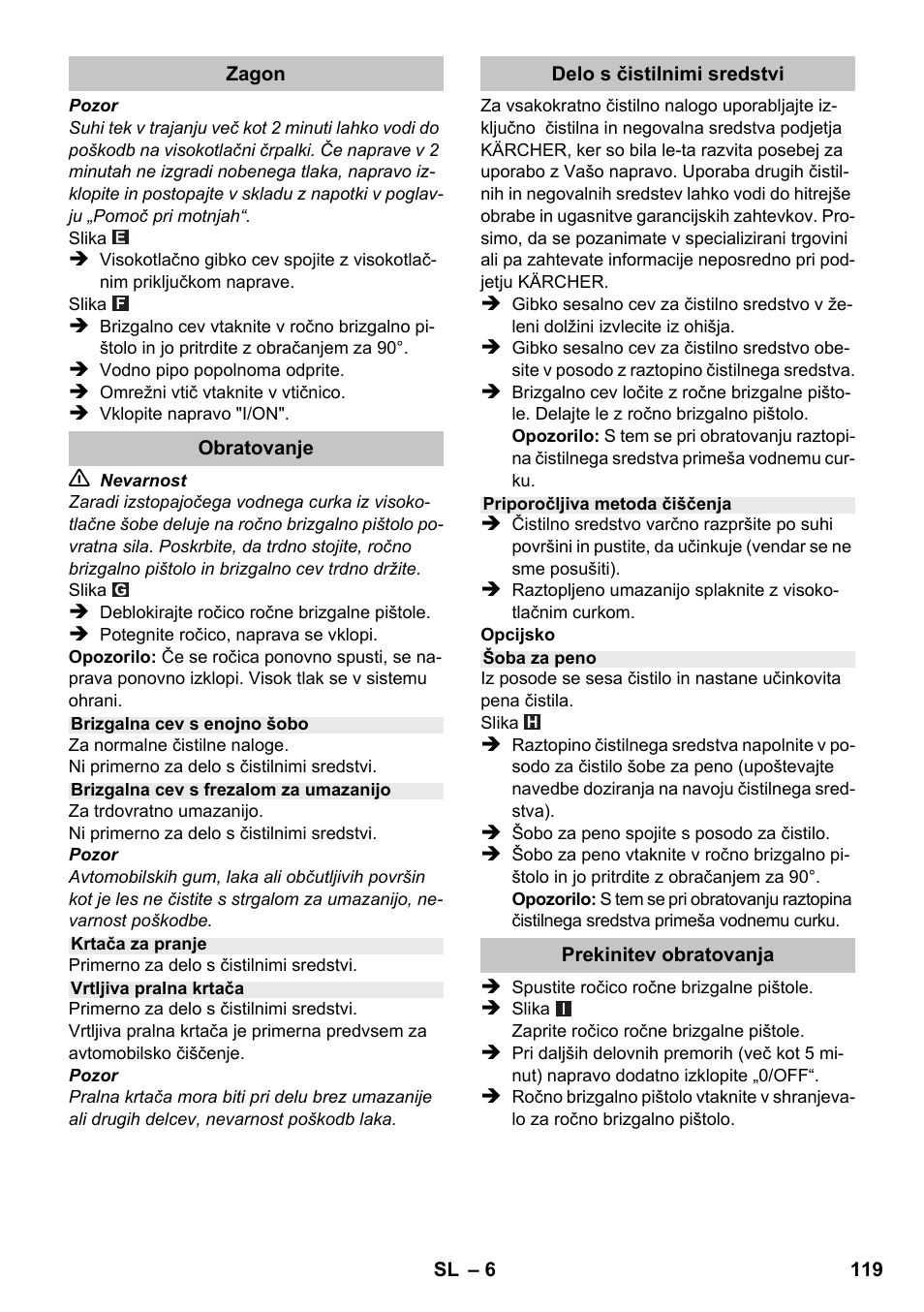 Karcher K 2 Compact Car User Manual | Page 119 / 196