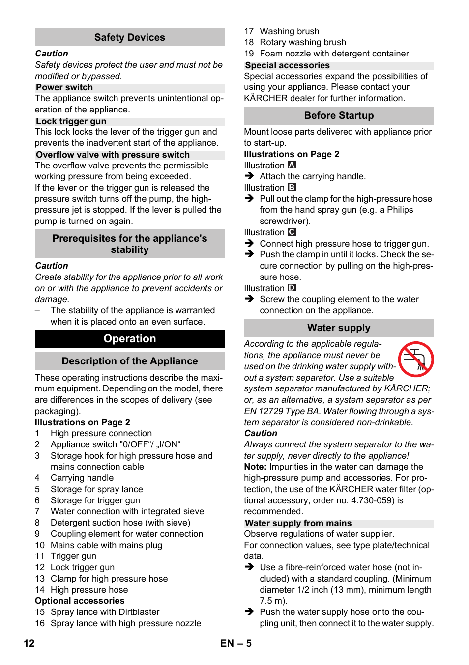 Karcher K 2 Compact Car User Manual | Page 12 / 196