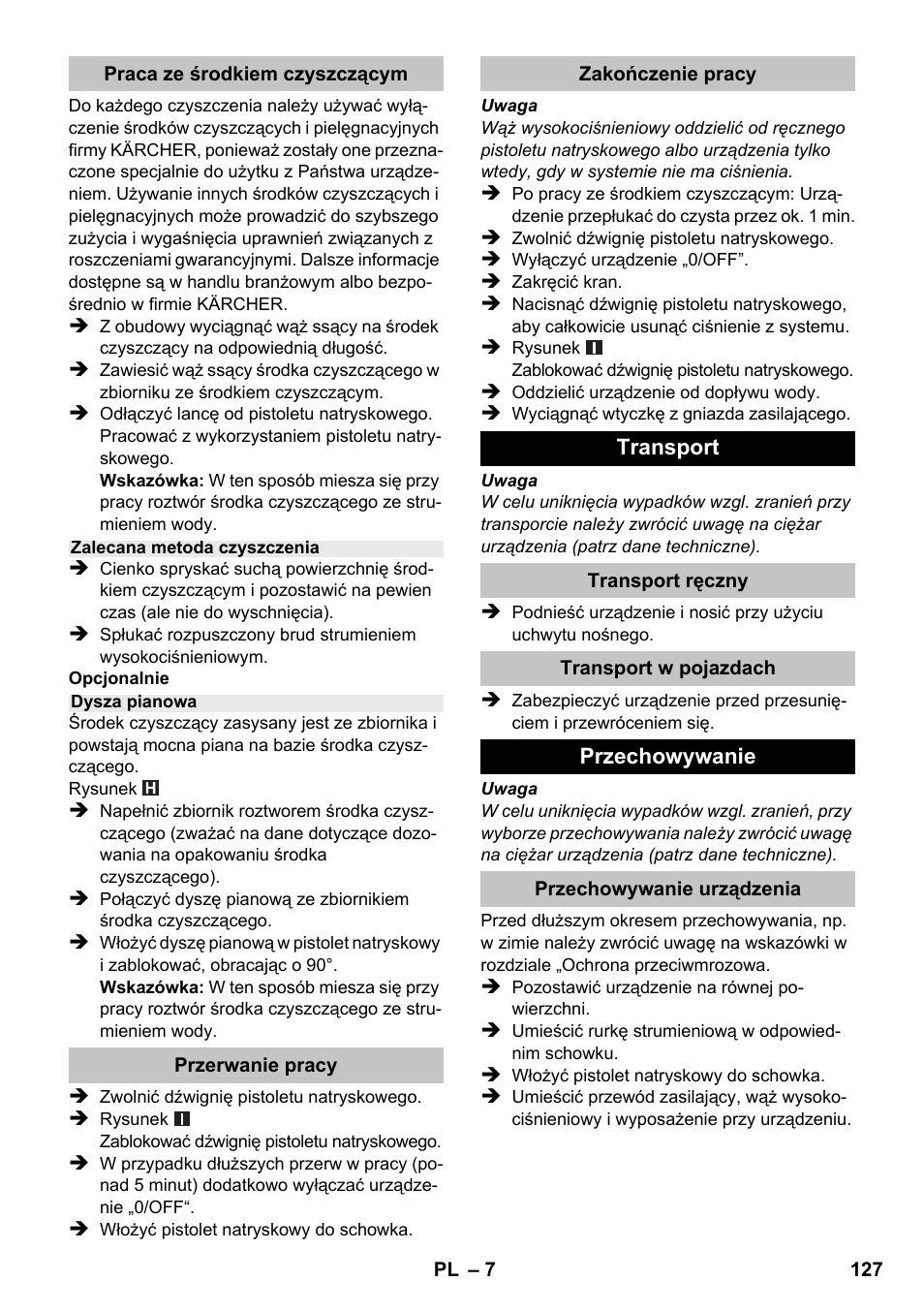 Karcher K 2 Compact Car User Manual | Page 127 / 196