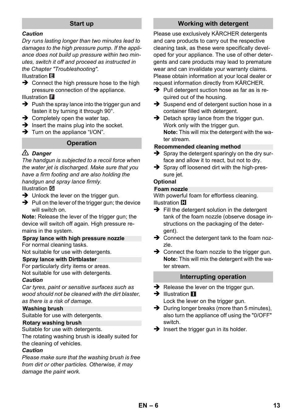 Karcher K 2 Compact Car User Manual | Page 13 / 196