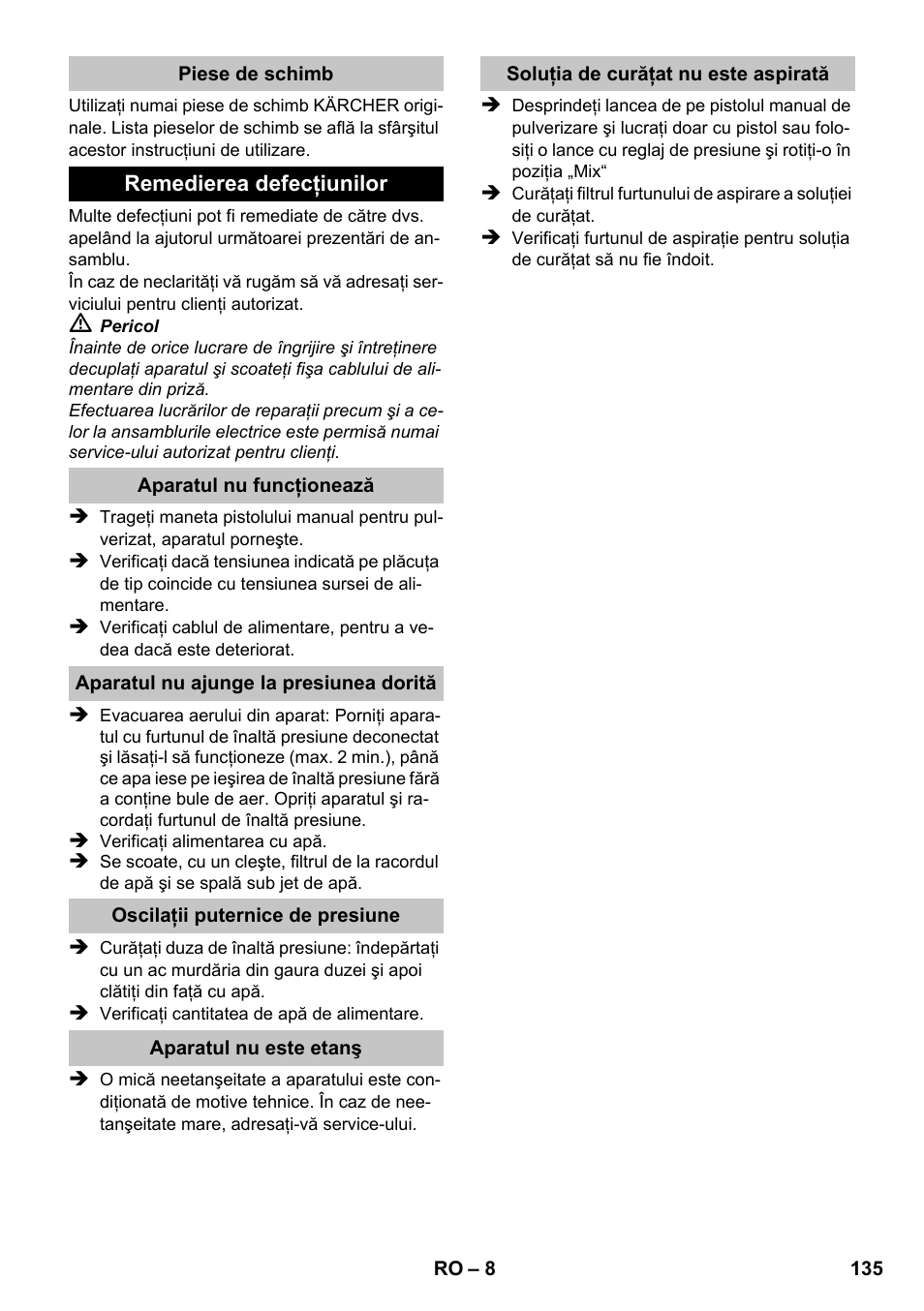 Karcher K 2 Compact Car User Manual | Page 135 / 196