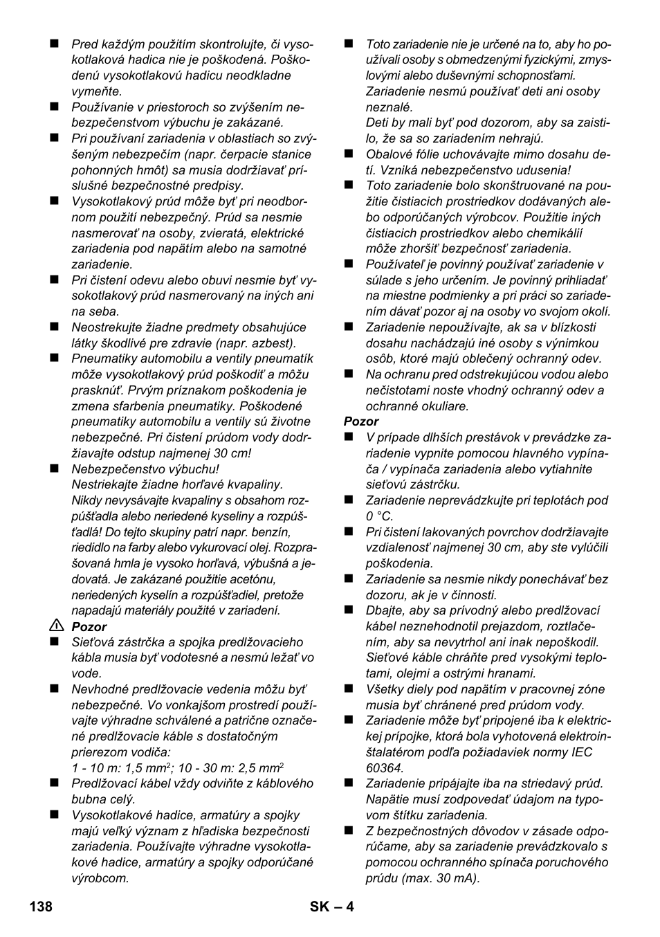 Karcher K 2 Compact Car User Manual | Page 138 / 196