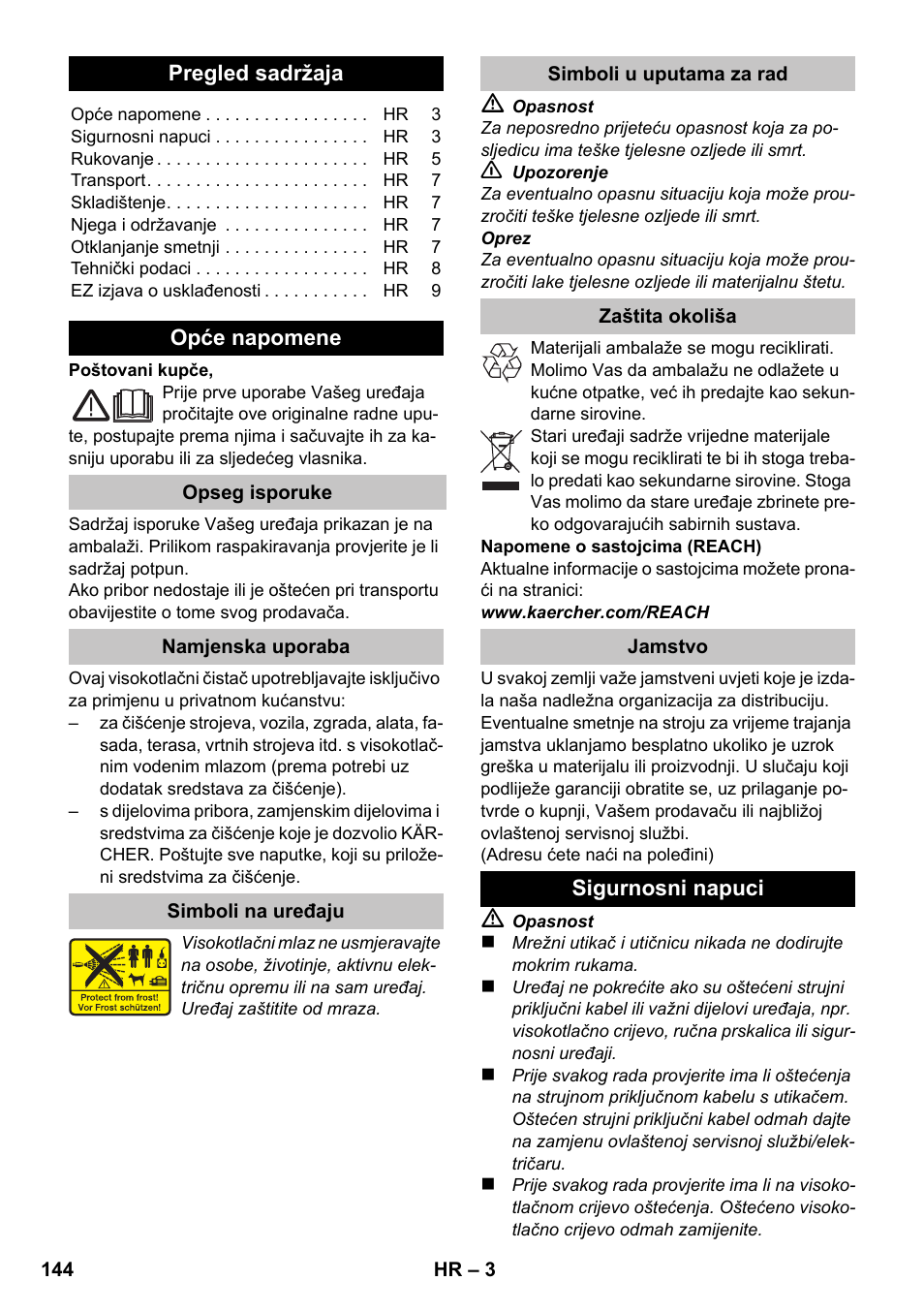 Hrvatski, Eesti | Karcher K 2 Compact Car User Manual | Page 144 / 196