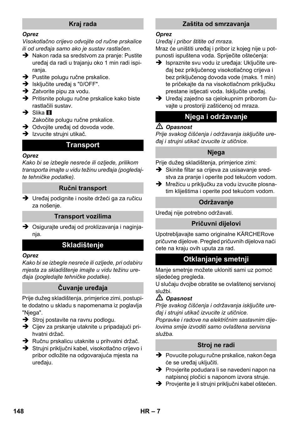 Karcher K 2 Compact Car User Manual | Page 148 / 196