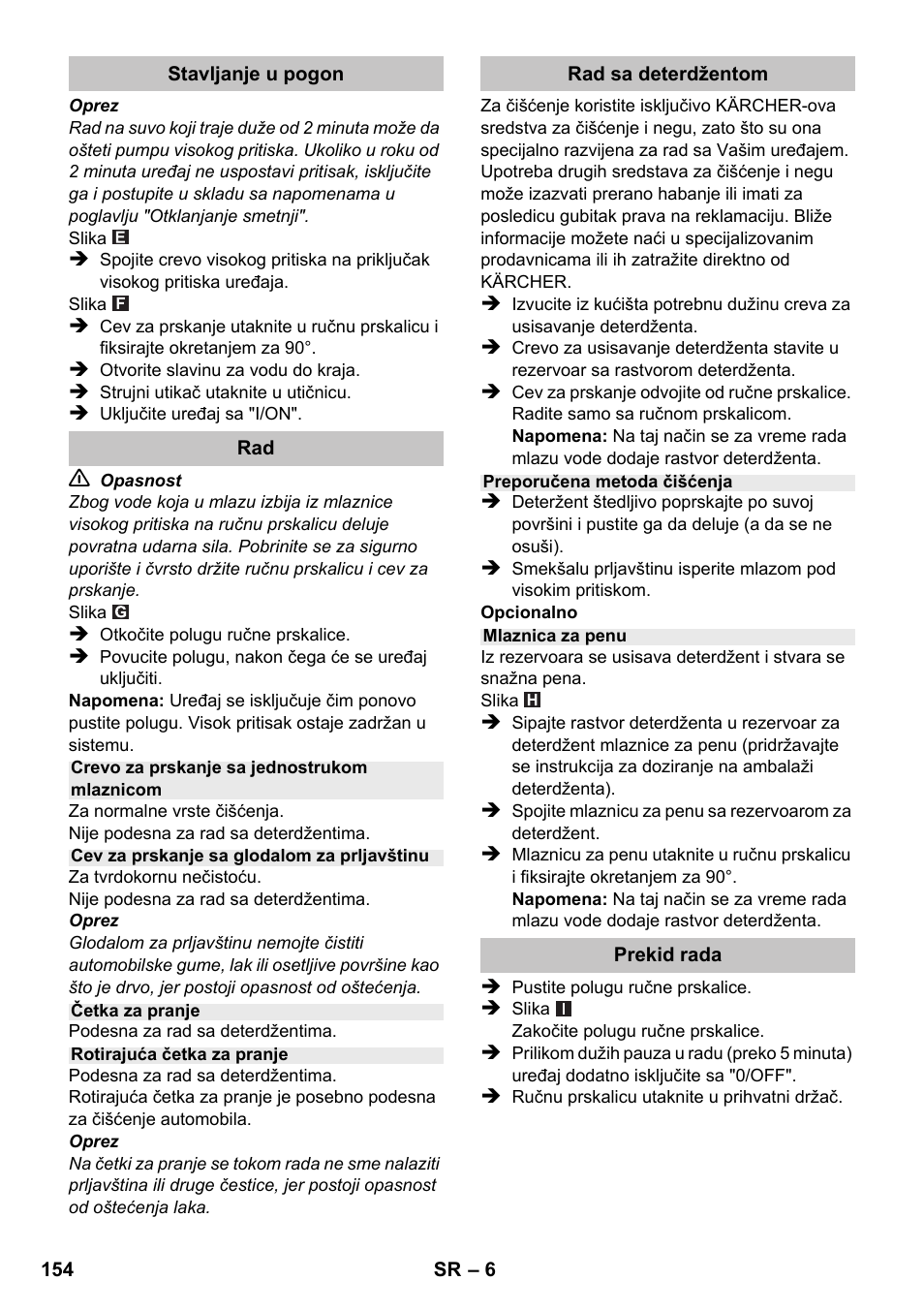 Karcher K 2 Compact Car User Manual | Page 154 / 196
