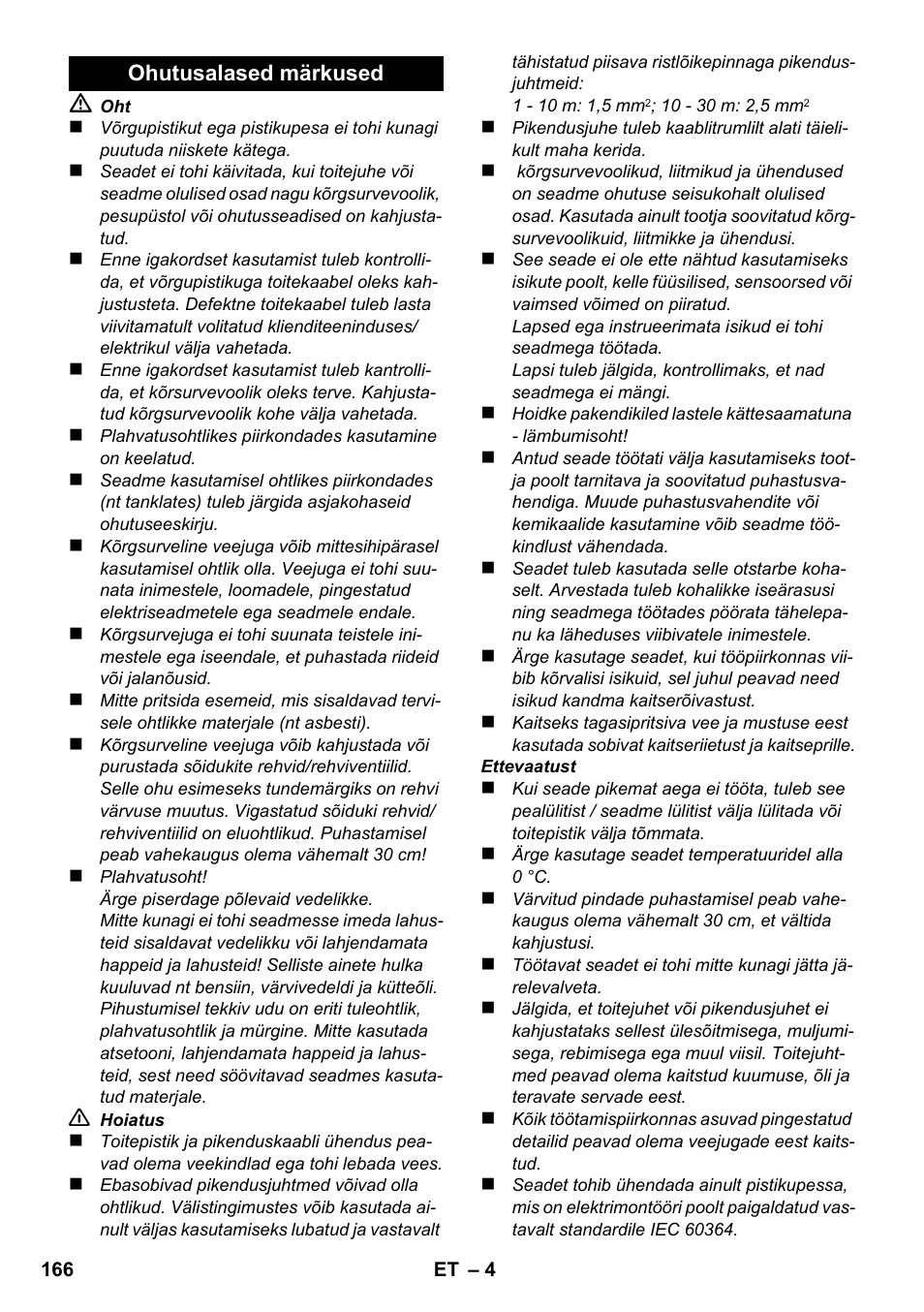 Karcher K 2 Compact Car User Manual | Page 166 / 196