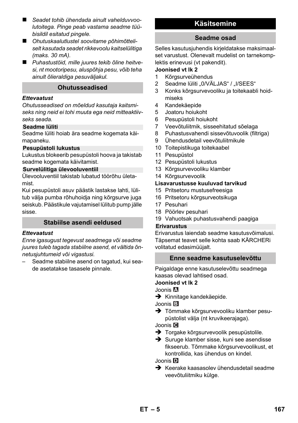 Karcher K 2 Compact Car User Manual | Page 167 / 196