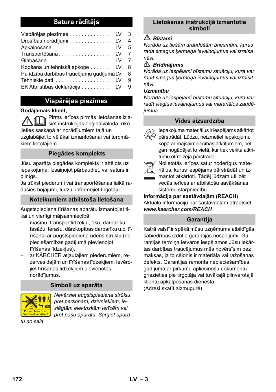 Latviešu | Karcher K 2 Compact Car User Manual | Page 172 / 196