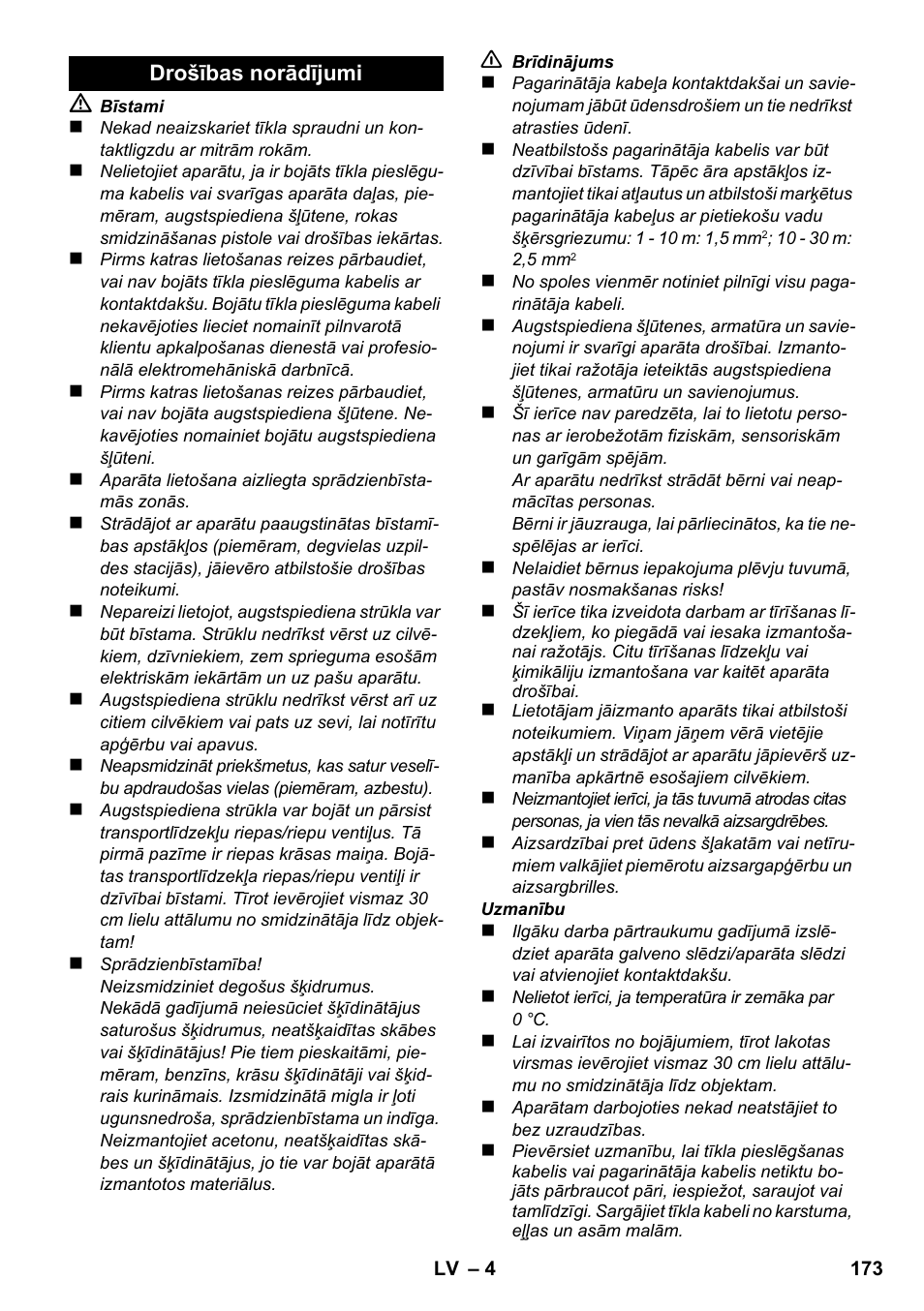 Karcher K 2 Compact Car User Manual | Page 173 / 196