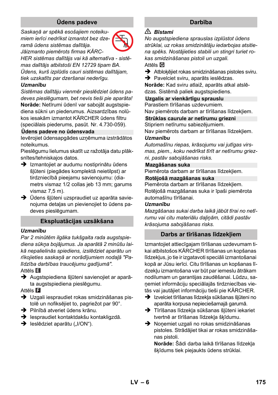 Karcher K 2 Compact Car User Manual | Page 175 / 196