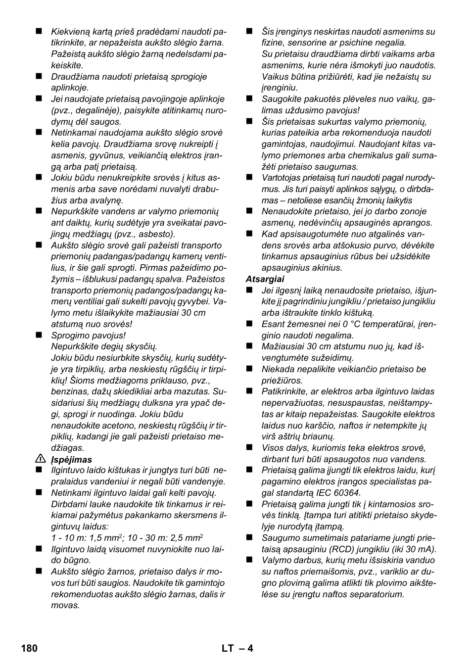 Karcher K 2 Compact Car User Manual | Page 180 / 196