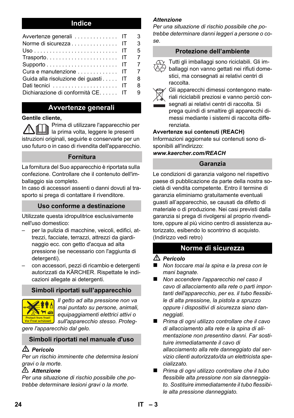 Italiano, Português | Karcher K 2 Compact Car User Manual | Page 24 / 196