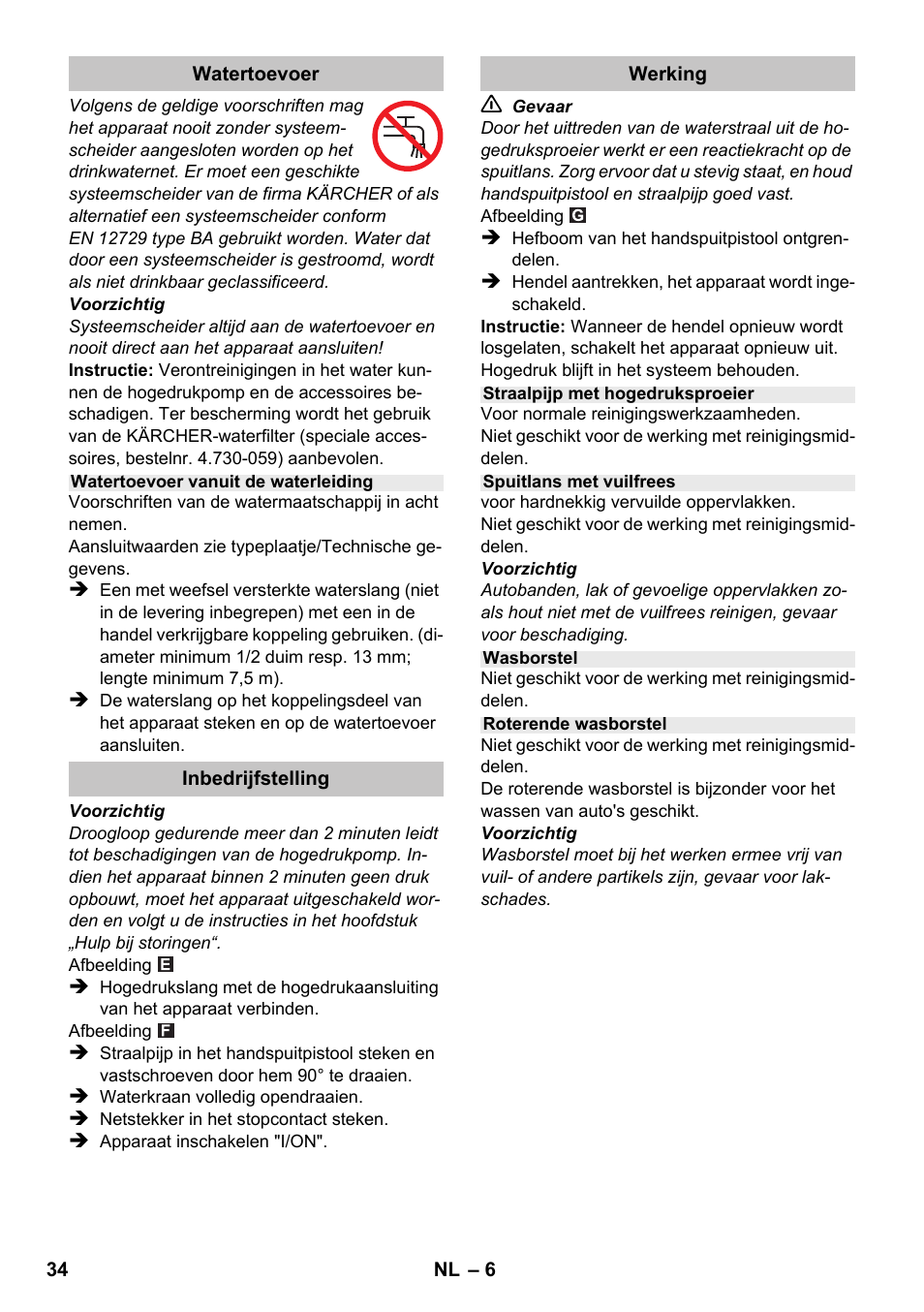 Karcher K 2 Compact Car User Manual | Page 34 / 196