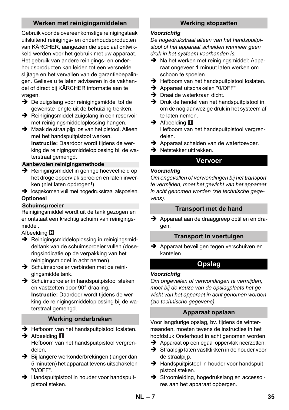 Karcher K 2 Compact Car User Manual | Page 35 / 196