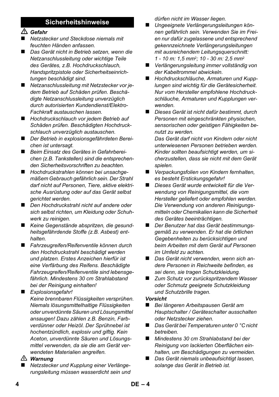 Karcher K 2 Compact Car User Manual | Page 4 / 196