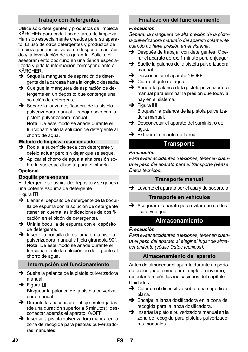 Karcher K 2 Compact Car User Manual | Page 42 / 196