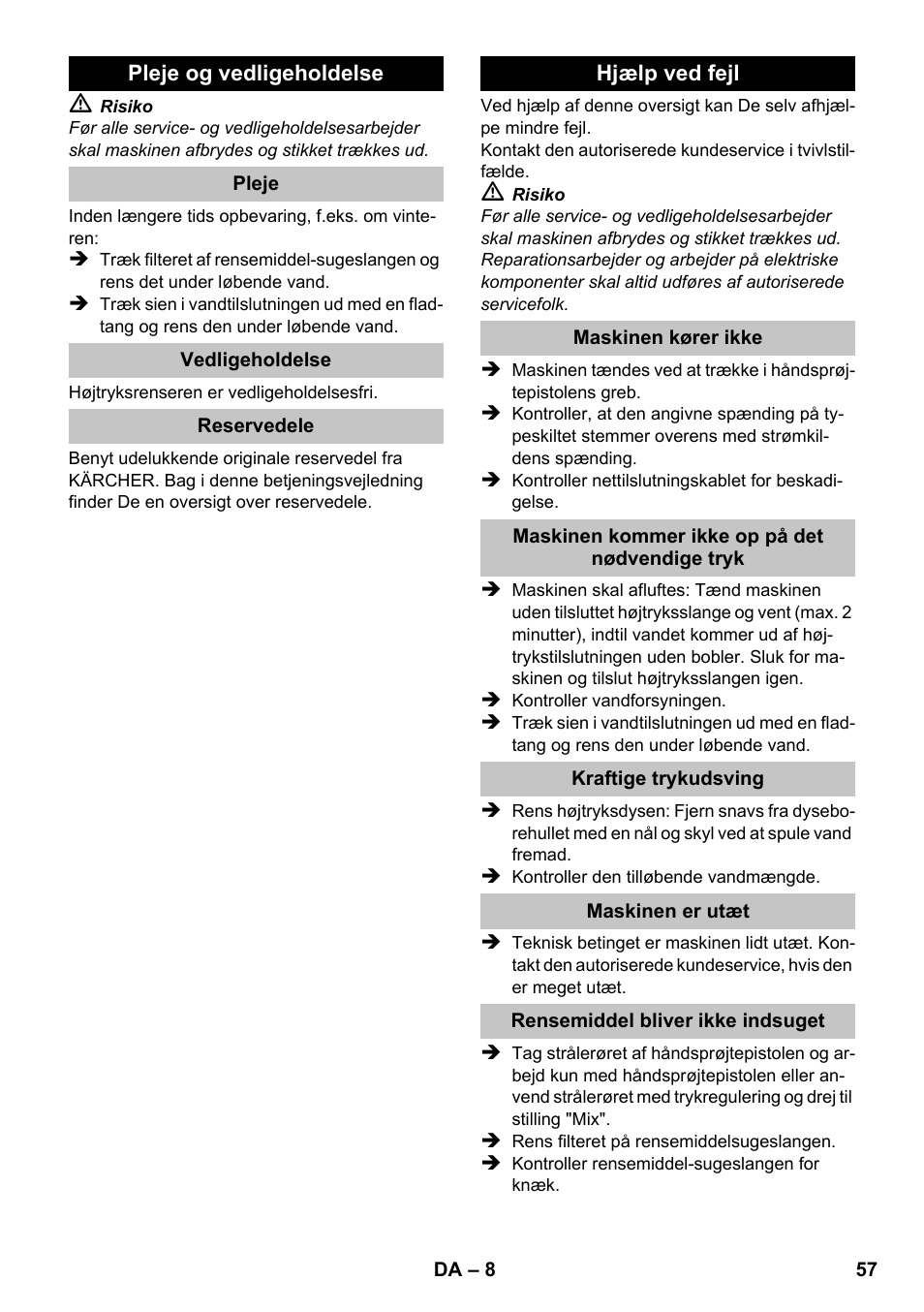 Karcher K 2 Compact Car User Manual | Page 57 / 196