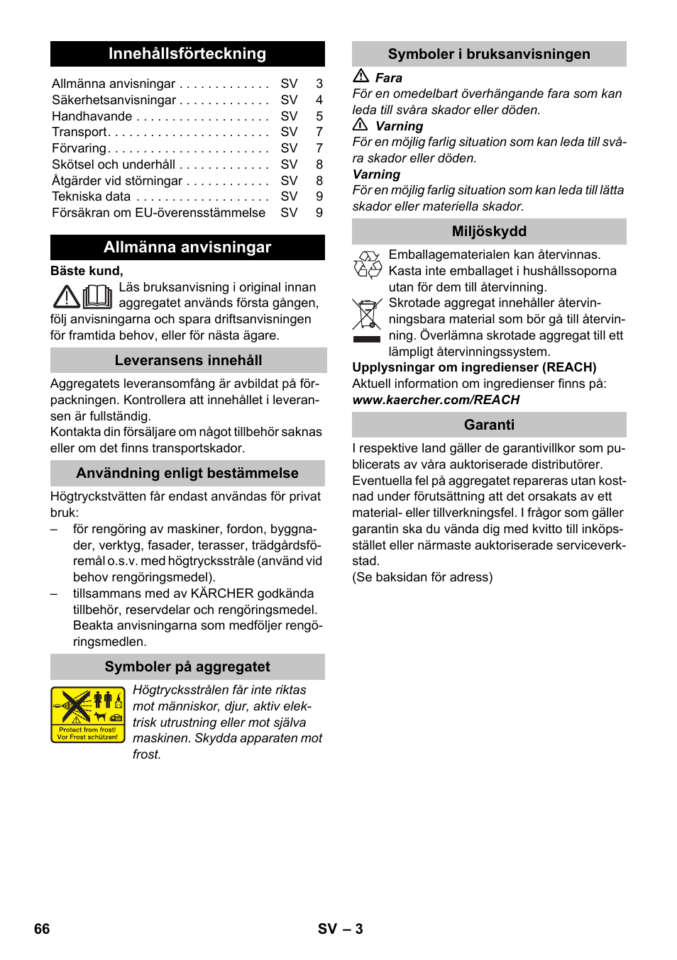 Svenska, Türkçe | Karcher K 2 Compact Car User Manual | Page 66 / 196