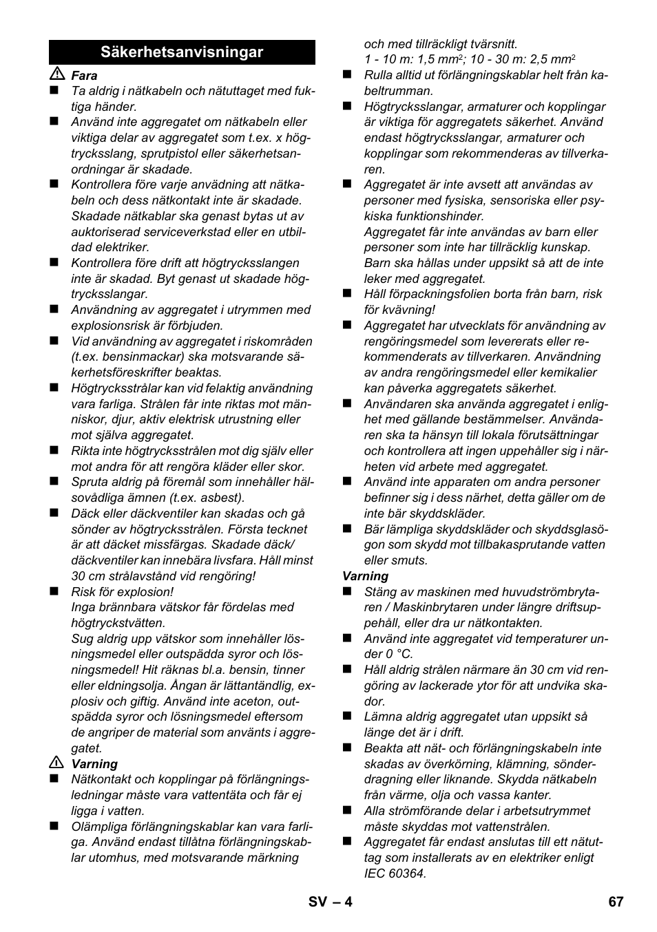Karcher K 2 Compact Car User Manual | Page 67 / 196