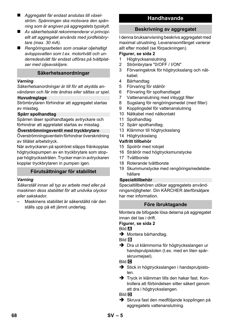 Karcher K 2 Compact Car User Manual | Page 68 / 196